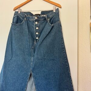 Banana Republic Blue Denim Skirt with Contrast Stitching